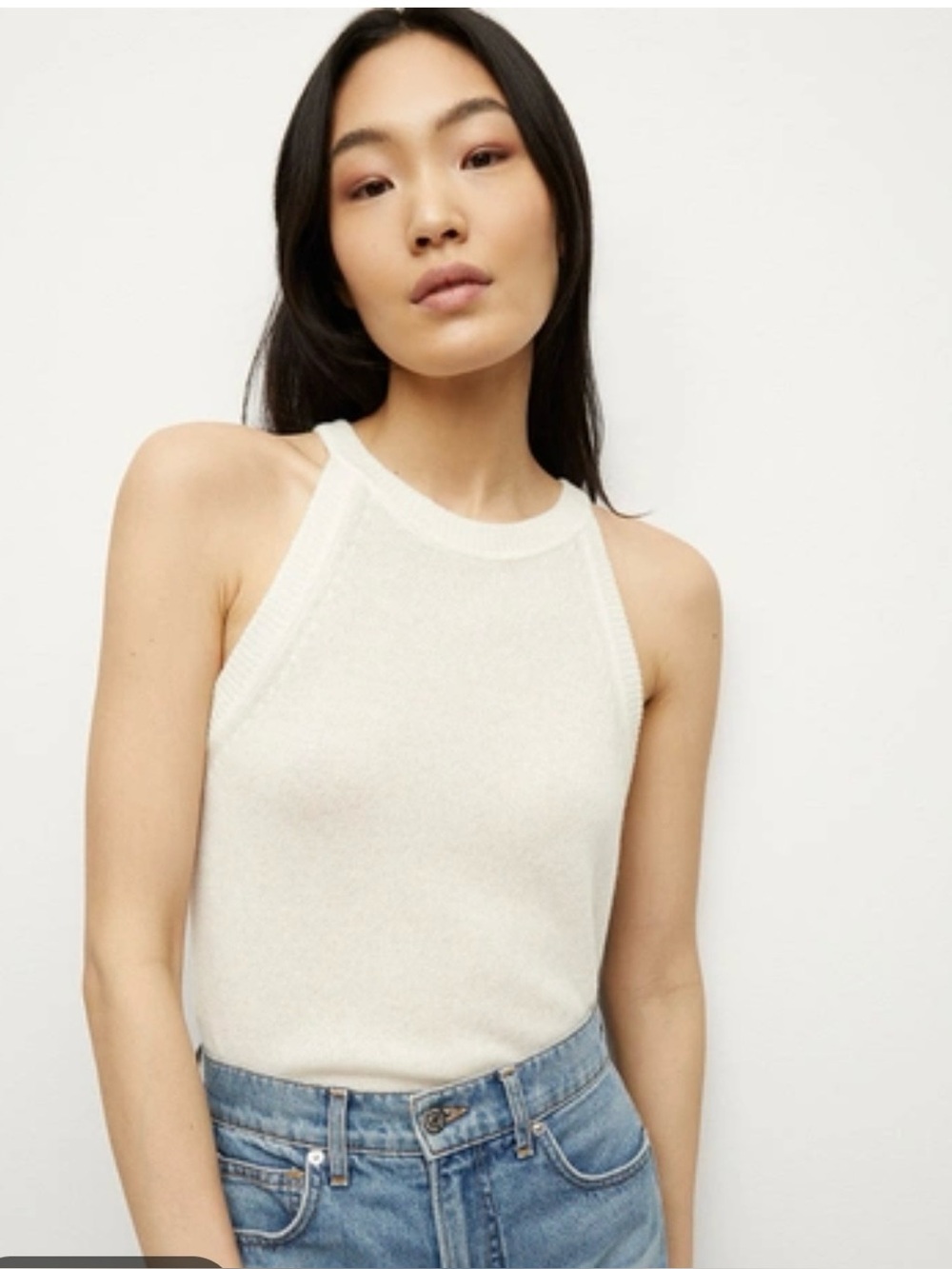 Veronica Beard Myrick Cashmere
Tank In Ivory size M